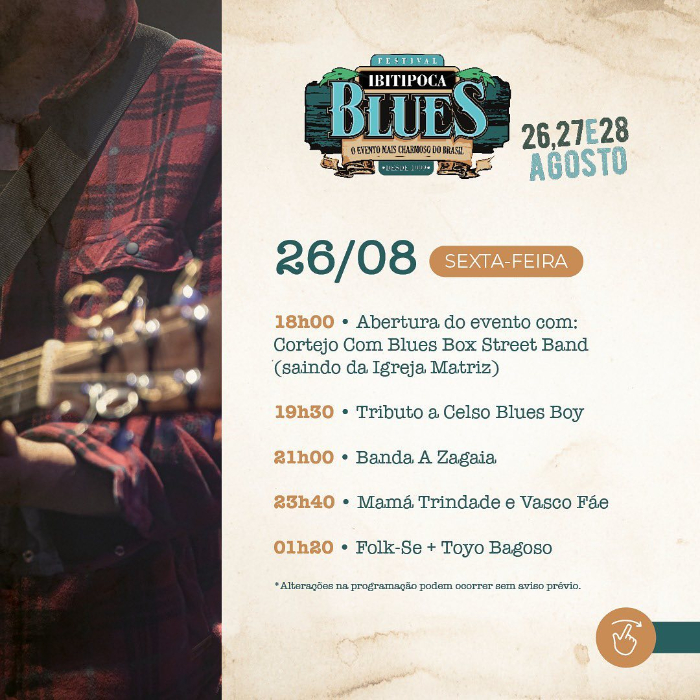 Festival Ibitipoca Blues - Programação Dia 1 (Foto: Divulgação)